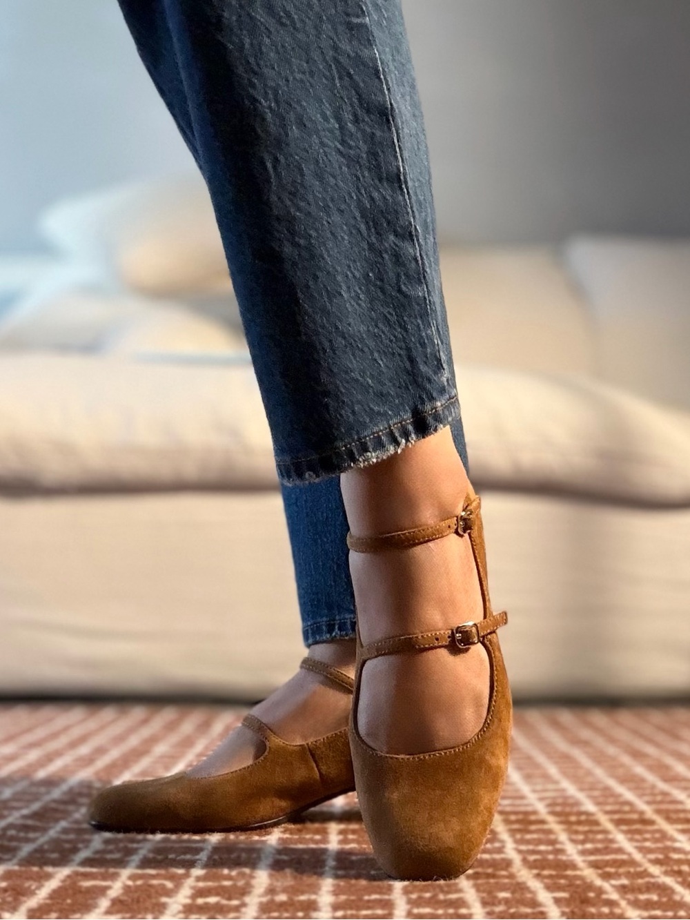 Madewell Nettie suede Mary Jane heels